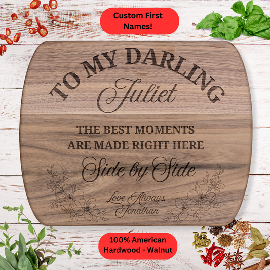 Personalized Couples Cutting Board. Custom Name Kitchen Gift. Wedding or Anniversary Gift. Valentines Day Gift
