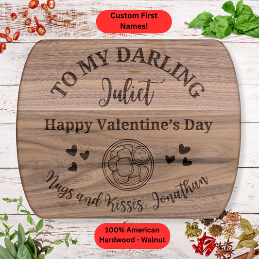 Personalized Funny Valentine’s Cutting Board. Custom Names. Valentine’s Day Gift