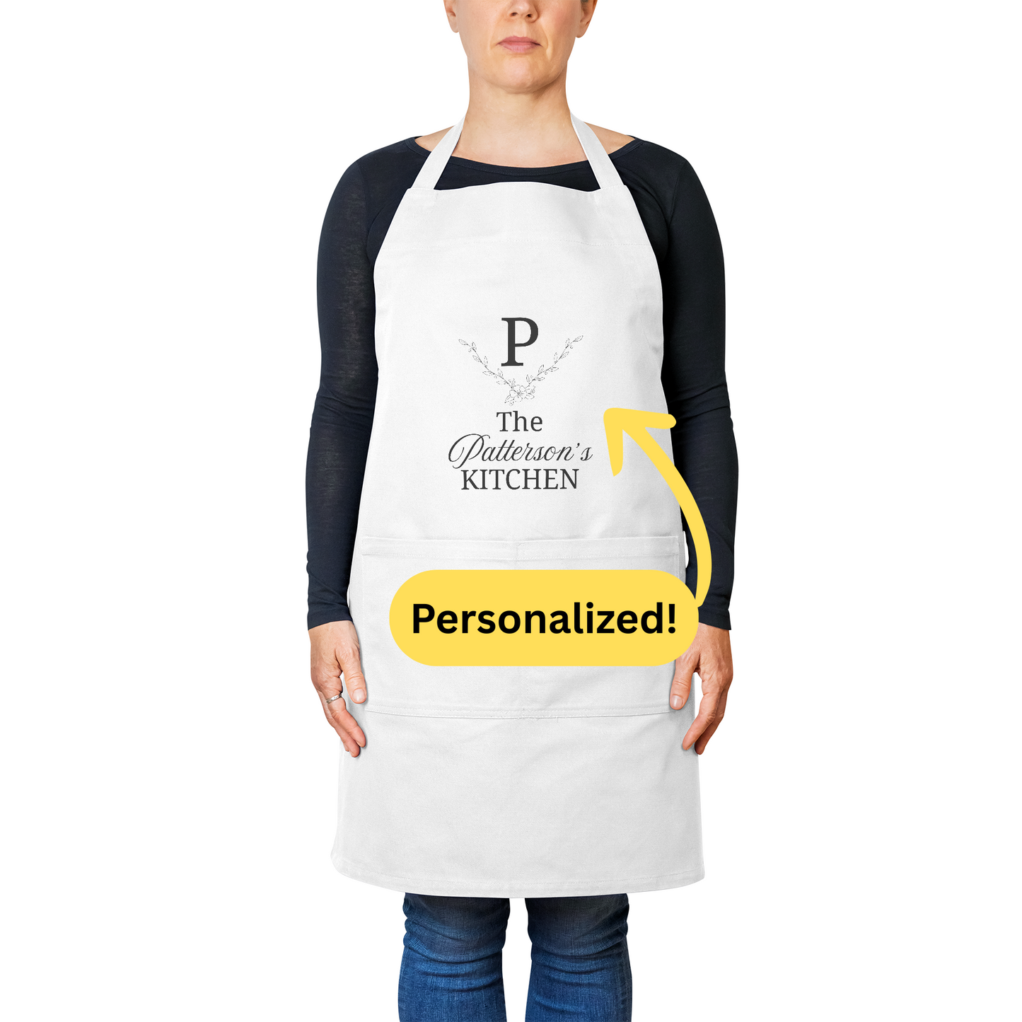 Personalized Apron. P. The Patterson’s Kitchen. Custom Gift for Couples, Families, or Home Cooks. Wedding Gift. Anniversary Gift.
