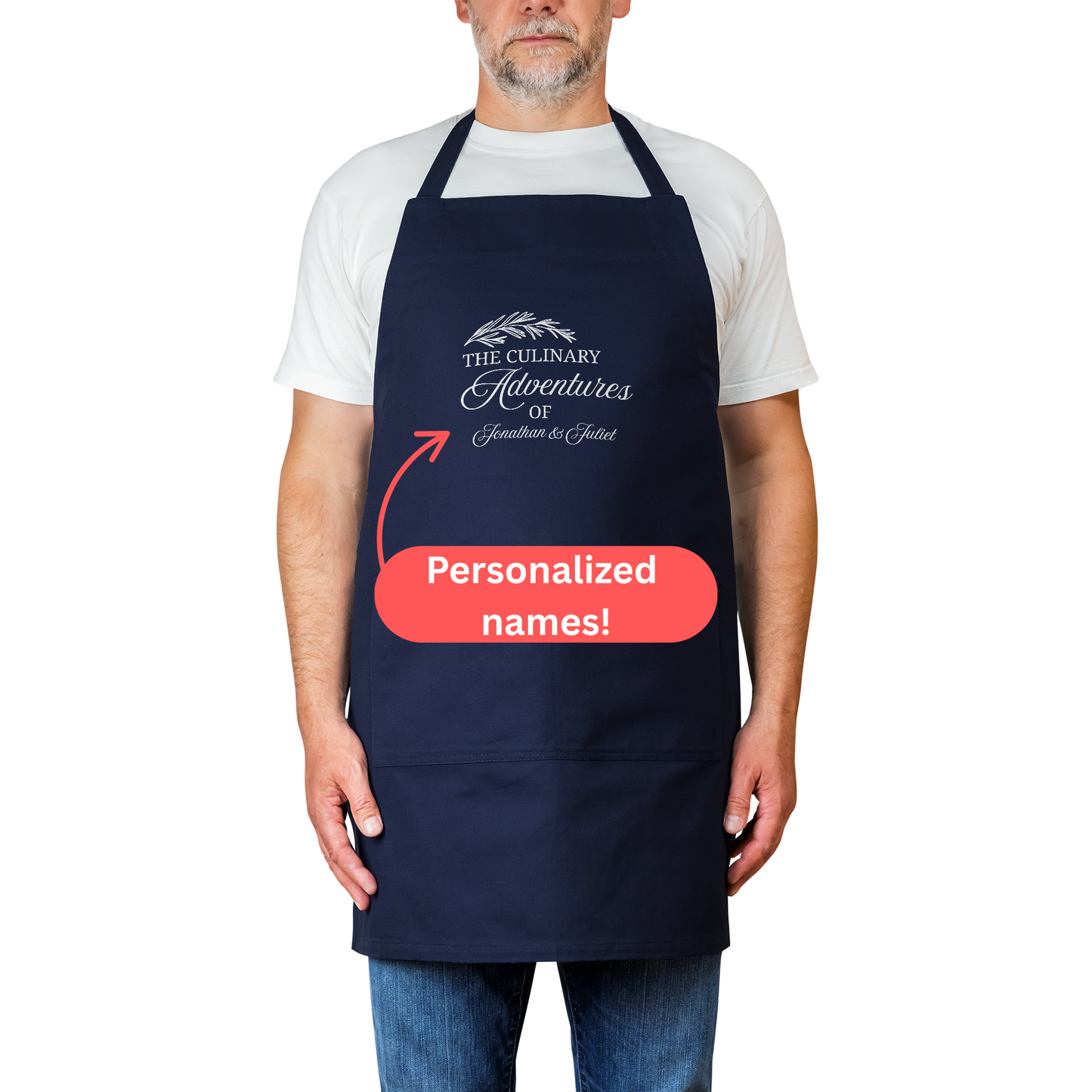 Personalized Couple’s Apron. Custom Names. Anniversary Gift. Wedding Gift.