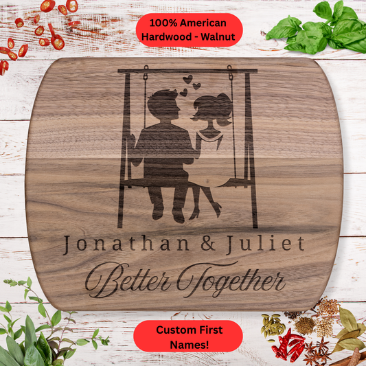 Personalized Couples Cutting Board. Custom Names Couple Gift. Valentines Day Gift. Anniversary Gift.