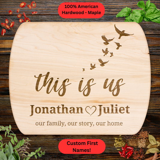 Personalized Couples Cutting Board. Custom Names Home Gift. Valentines Day Gift. Wedding Gift. Anniversary Gift