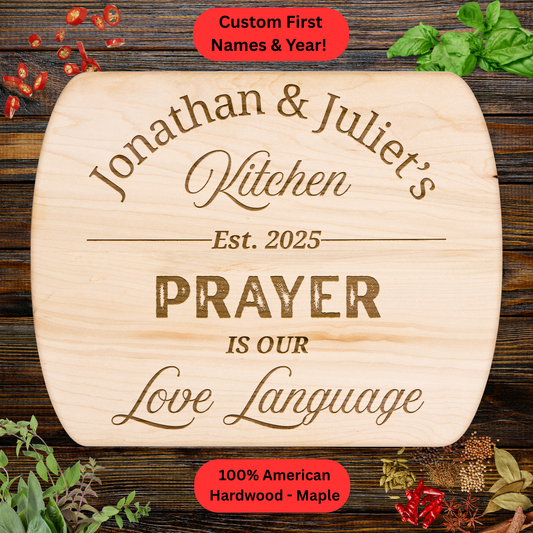 Personalized Christian Cutting Board. Wedding or Anniversary Gift. Valentines Day Gift