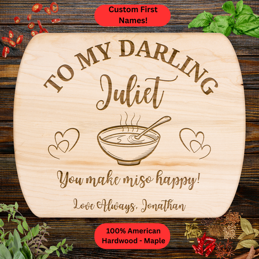Personalized Funny Couples Cutting Board. Custom Names Kitchen Gift. Valentine’s or Anniversary Gift