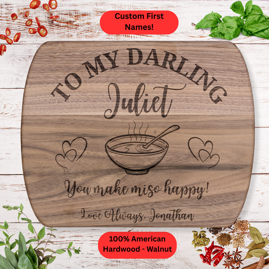 Personalized Funny Couples Cutting Board. Custom Names Kitchen Gift. Valentine’s or Anniversary Gift