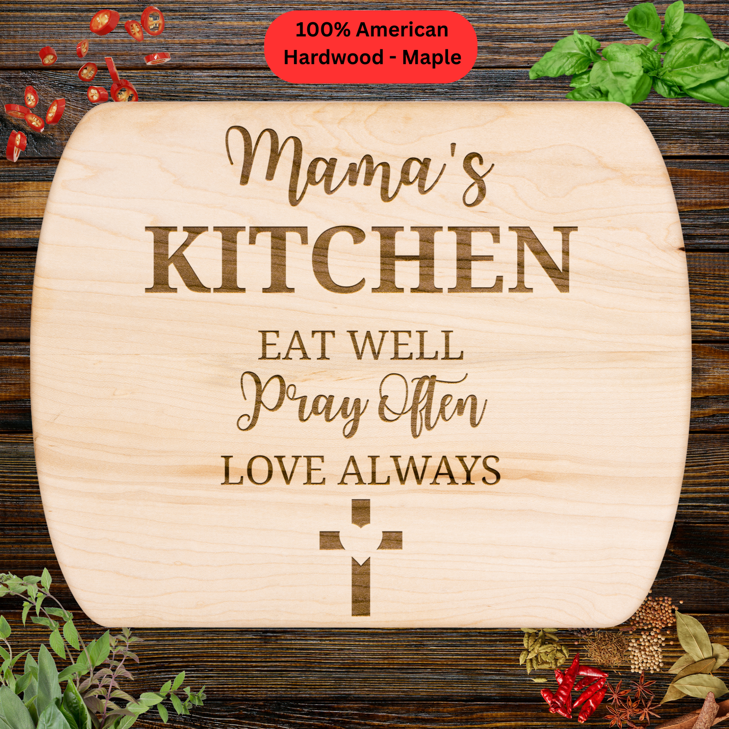 Cutting Board. Christian Gift for Mom. Faith Inspired Mother’s Day Present.