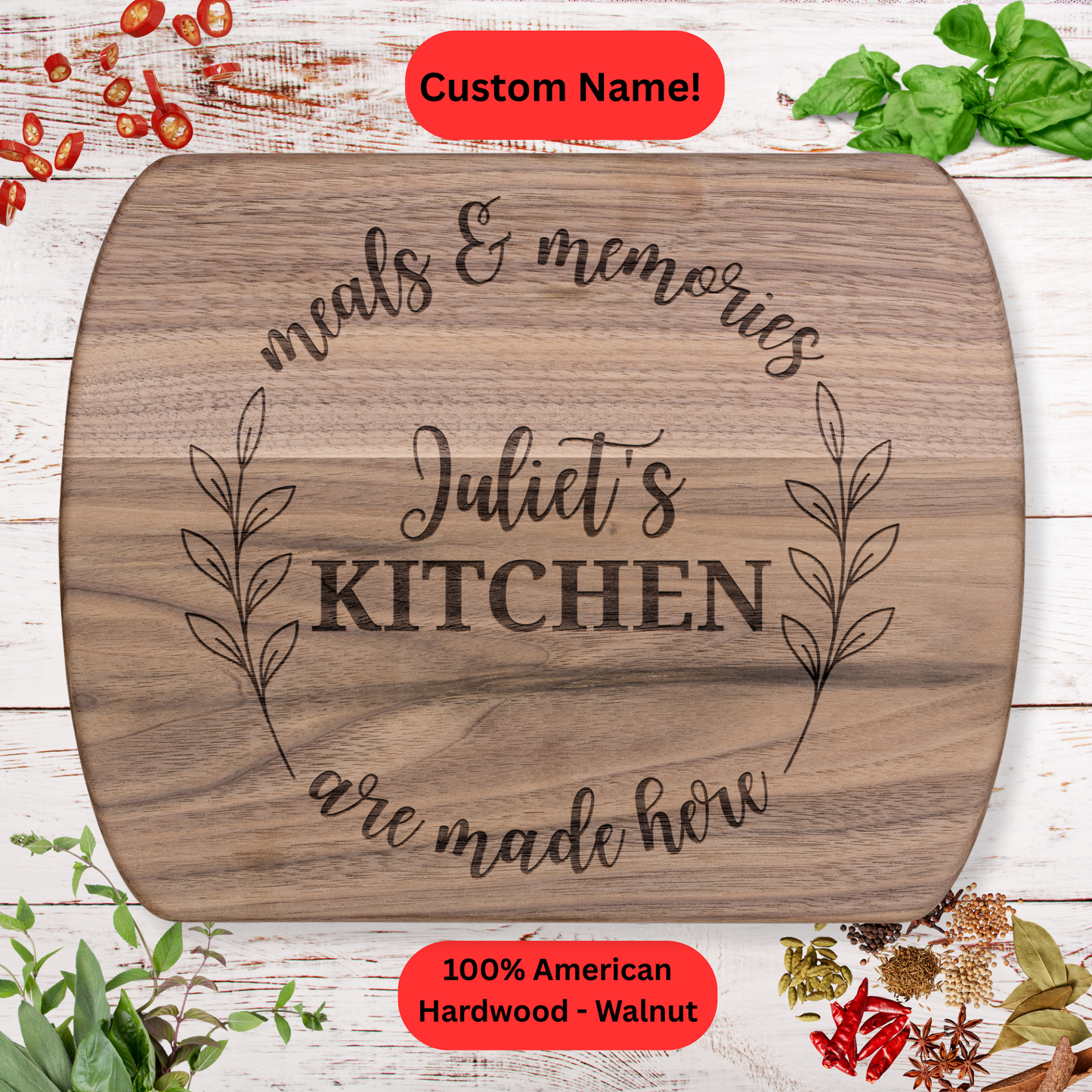 Personalized Cutting Board. Custom Mother’s Day Gift for Mom