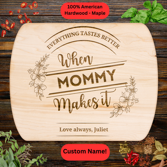 Personalized Cutting Board for Mom. Personalized Mother’s Day Gift for Mom. Maple or Walnut