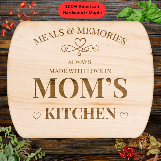 Engraved Cutting Board for Mom. Mother’s Day Gift. Walnut or Maple