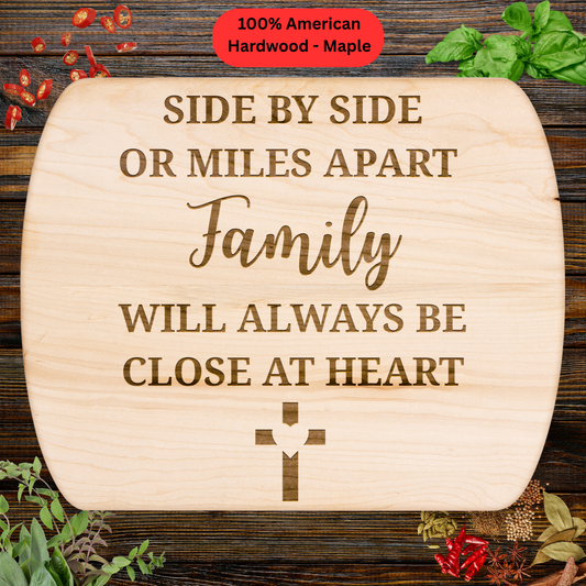 Engraved Cutting Board. Faith Based Family Gift. Long Distance Gift. Maple or Walnut.