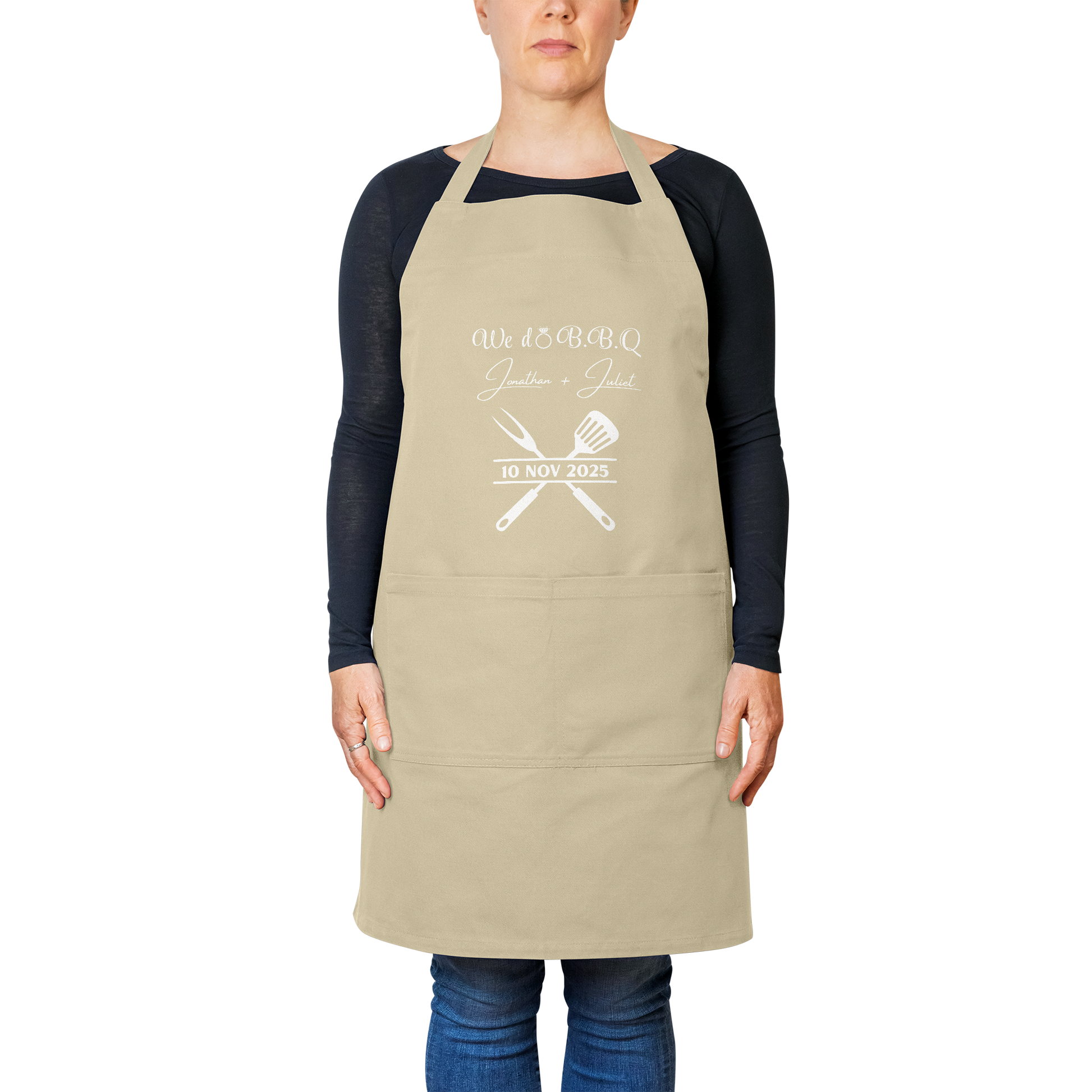 Personalized_BBQ_Apron_We_Do_BBQ_with_Khaki_Model_Mockup.png