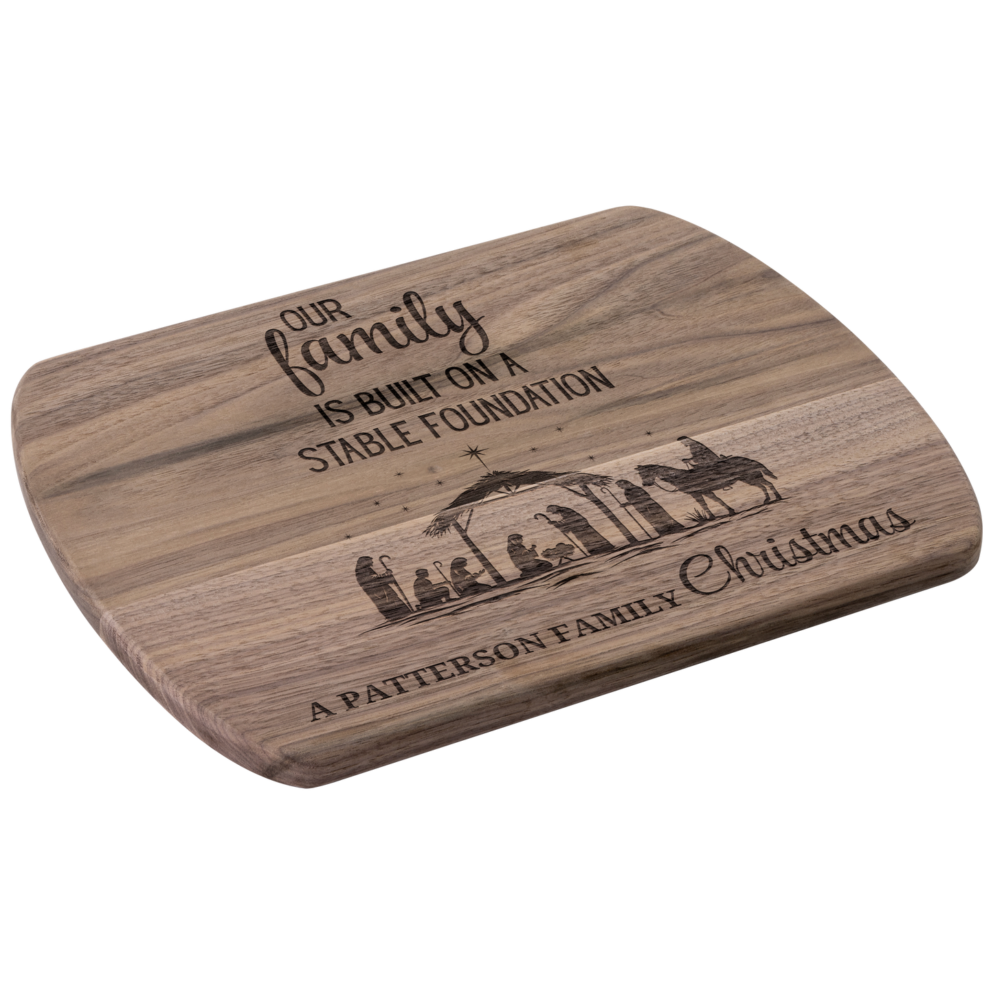 Personalized_Christmas_Cutting_Board_Na_Dark_Rounded_H_Angle_Mockup.png