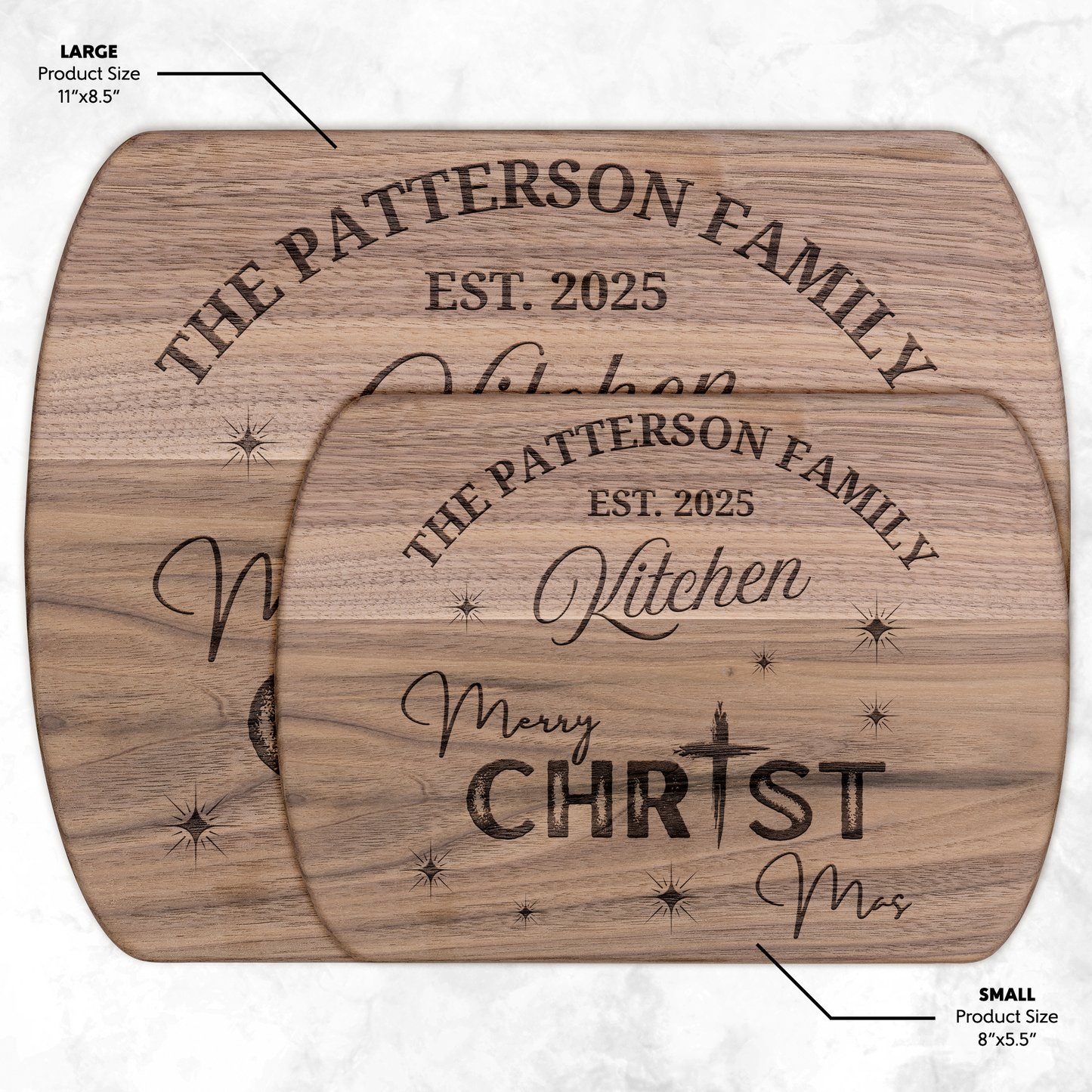 Personalized Family Christmas Cutting Board. Faith Inspired. Family Christmas Gift. Christian Family Gift