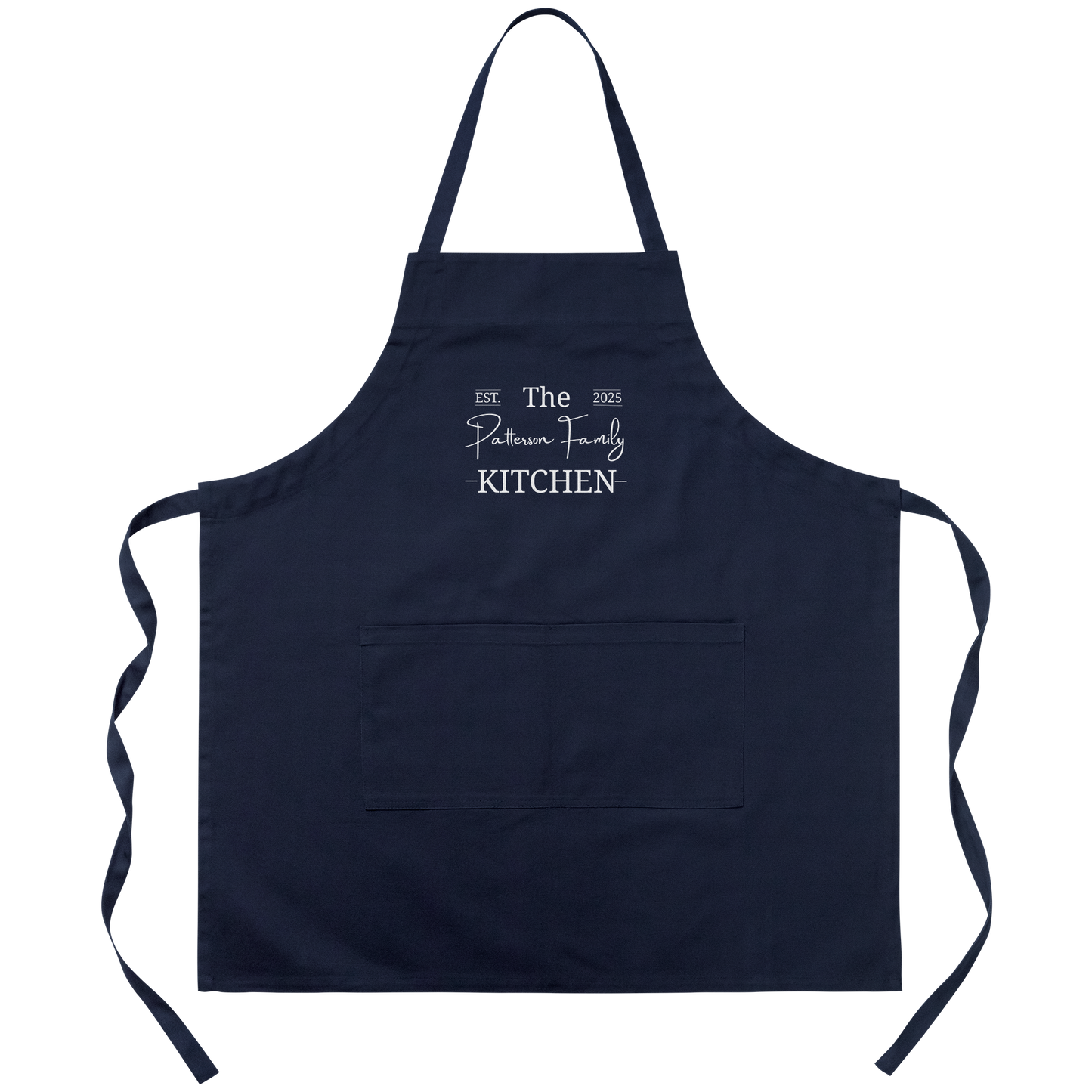 Personalized_Family_Kitchen_Apron_The_P_Navy_Transparent_Mockup.png