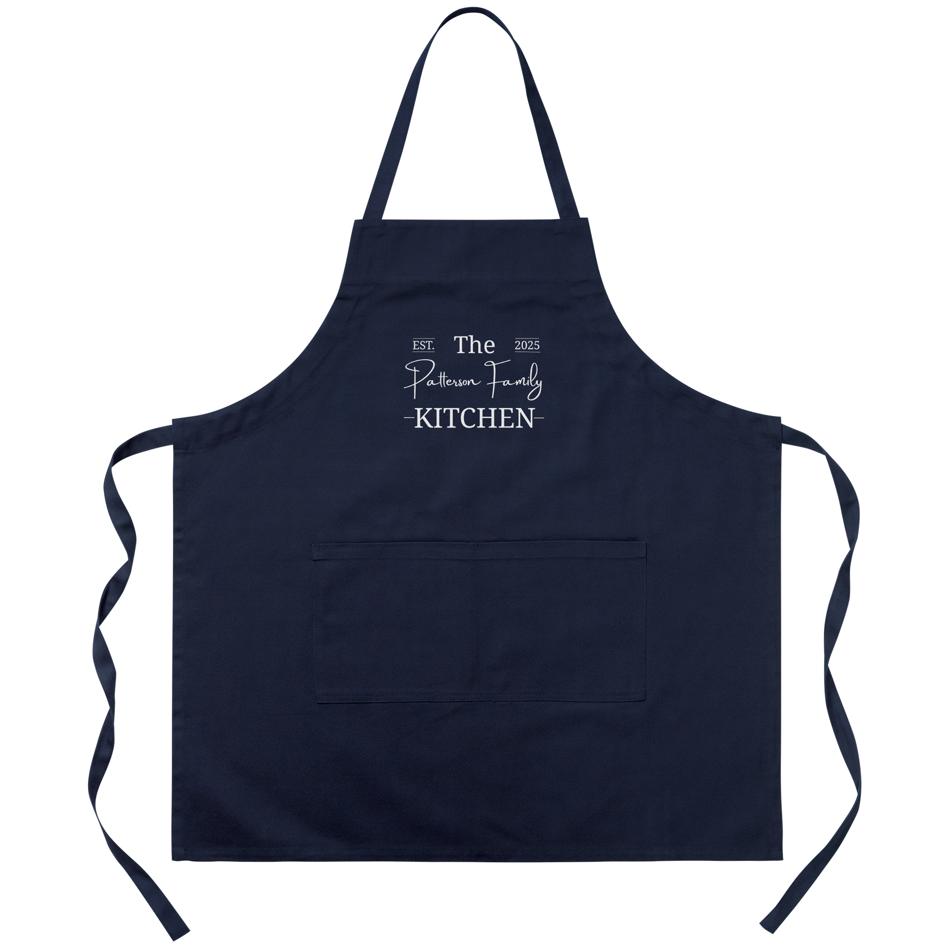 Personalized_Family_Kitchen_Apron_The_P_Navy_Transparent_Mockup.png