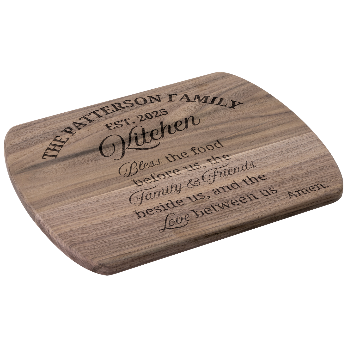 Personalized_Family_Prayer_Cutting_Board_Dark_Rounded_H_Angle_Mockup.png