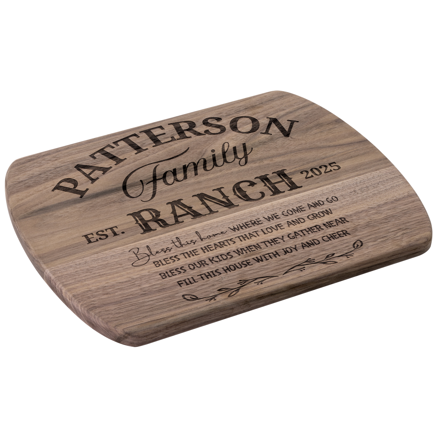 Personalized_Family_Ranch_Cutting_Board_Dark_Rounded_H_Angle_Mockup.png