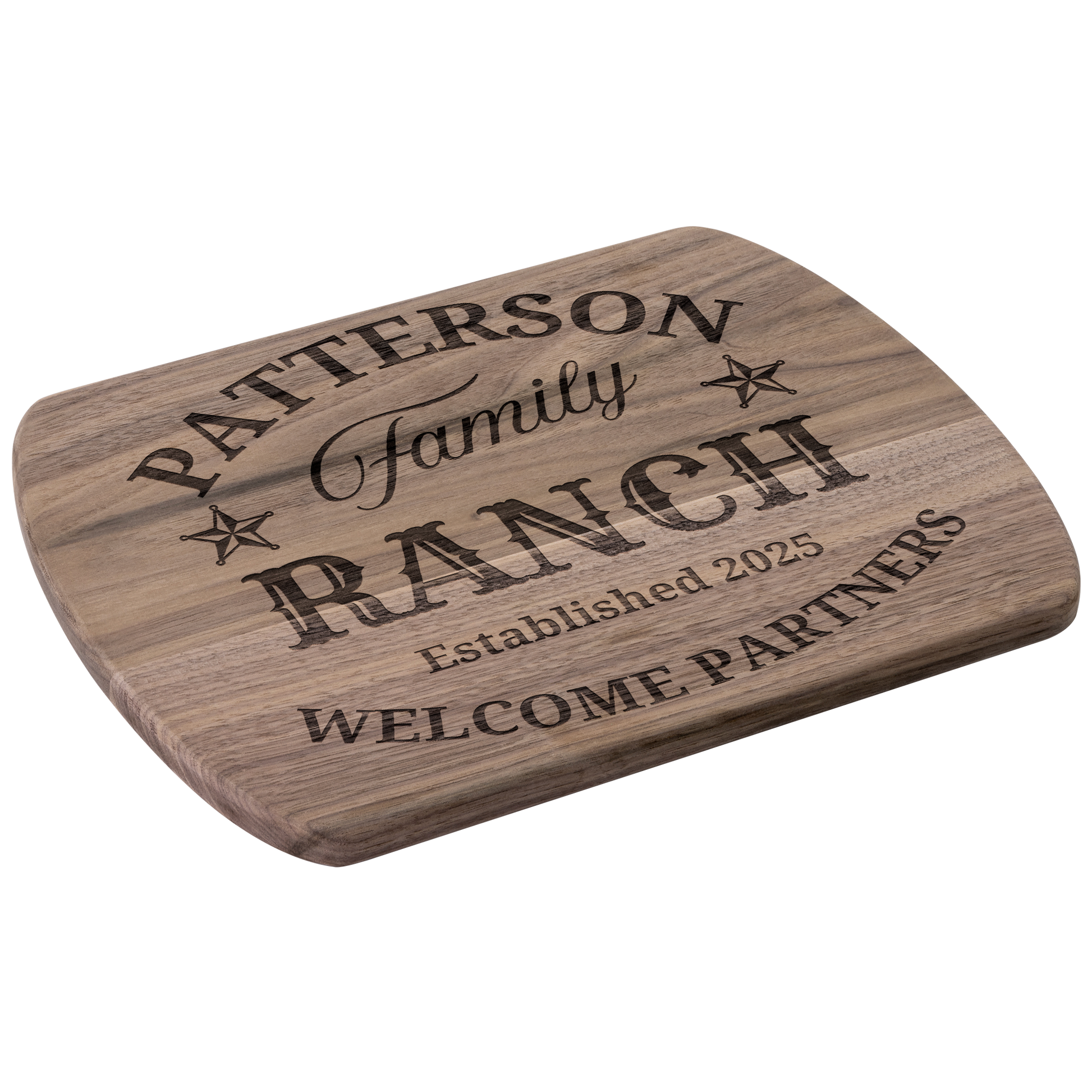 Personalized_Ranch_Cutting_Board_Welcom_Dark_Rounded_H_Angle_Mockup.png